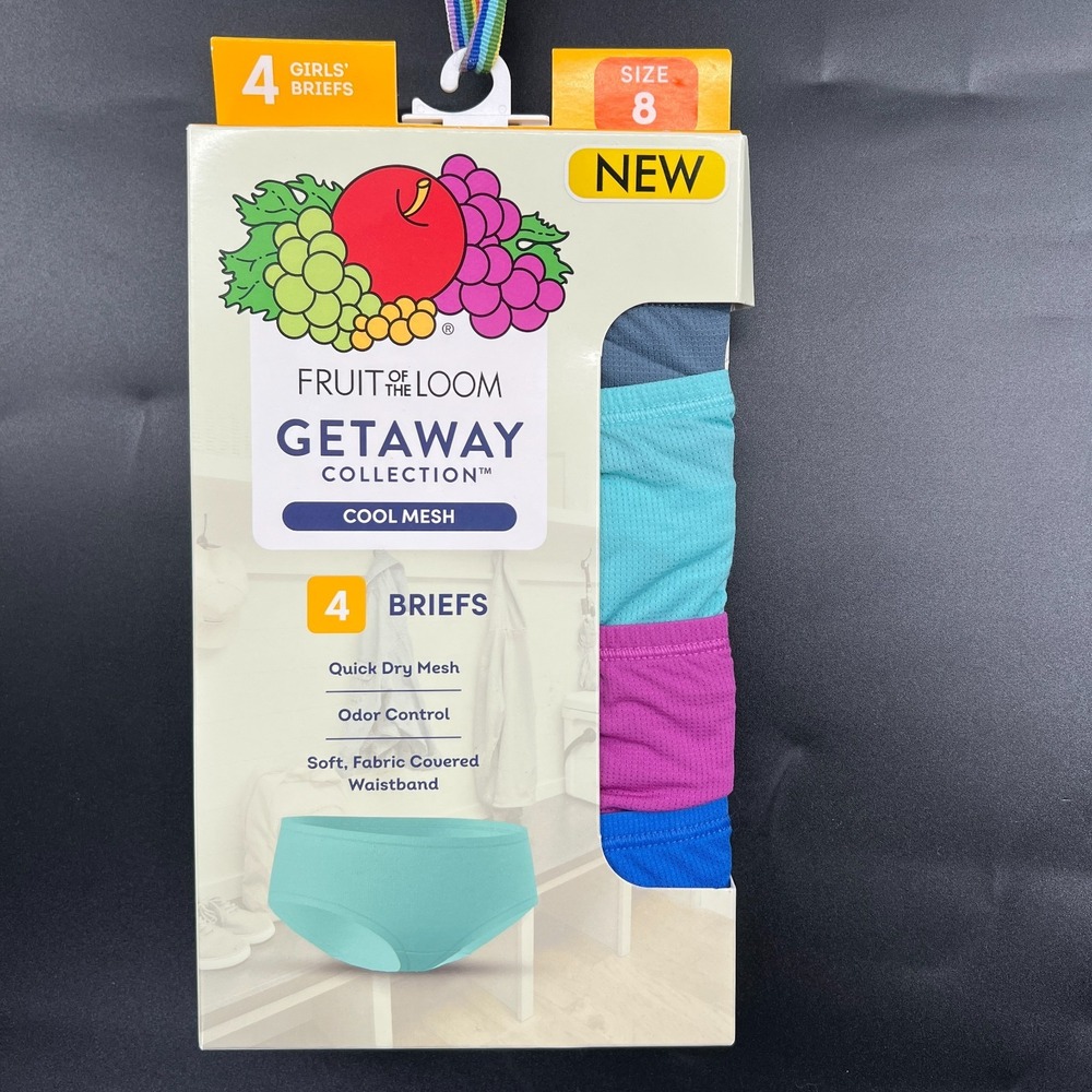 NEW Fruit of the Loom 4 pack Getaway collection cool mesh briefs underwear 8